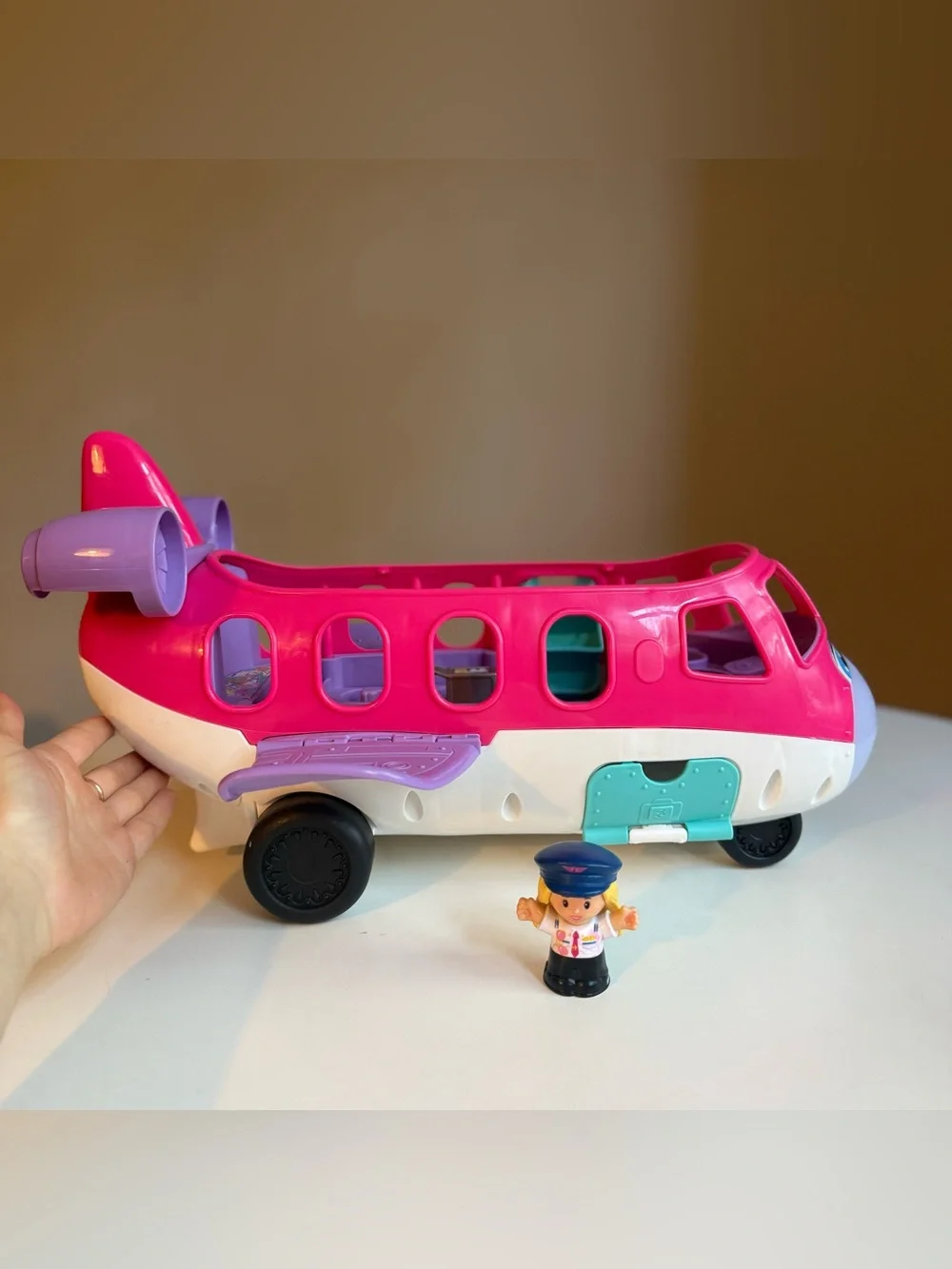 Fisher-Price Little Peoplet Barbie Musical Airplane Lights & Sounds Working